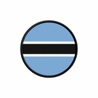 PR 9860 Botswana flag rond
