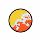 PR 9857 Bhoutan flag rond
