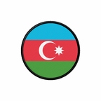 PR 9848 Azerbaidjan flag rond