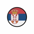 PR 9990 Serbie flag rond