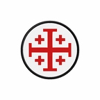PR 10197 CROIXJERUSALEMBLANC flag rond