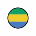 PR 9912 Gabon flag rond