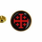 AX 10196 CROIXJERUSALEMNOIR flag rond