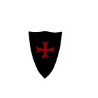 C151 Bouclier templier noir