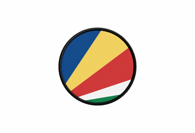 Seychellen Aufnäher gestickt,Flagge Fahne,Patch,Aufbügler,6,5cm,neu 